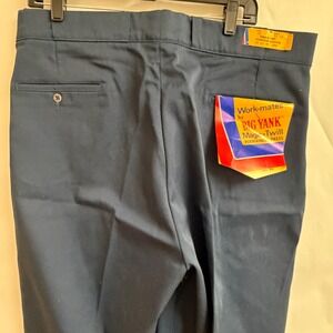 Big Yank Work Mates Magic Twill Press Mens Navy Trousers Pants 38x32 Unoin Made